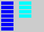 Linke und mittige Navigation